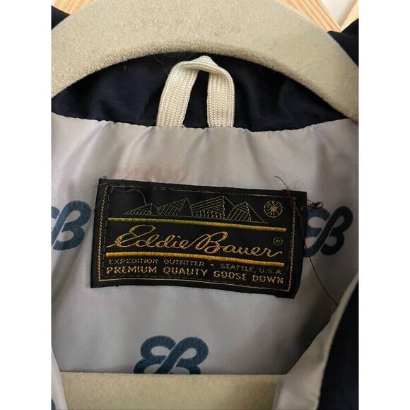 Eddie Bauer Jacket Women's Small Navy Quality Goose Down Winter Puffer Vintage - Picture 4 of 9